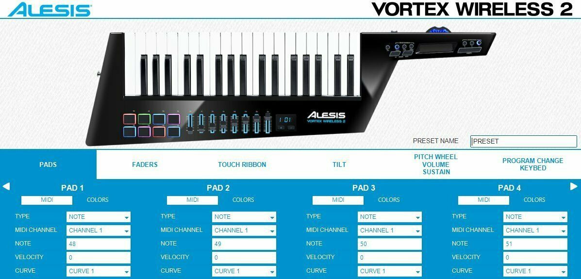 Alesis Vortex Wireless 2 USB MIDI  Keyboard Controller With Gator Gig Bag - Fresh Stock Dated December 2025