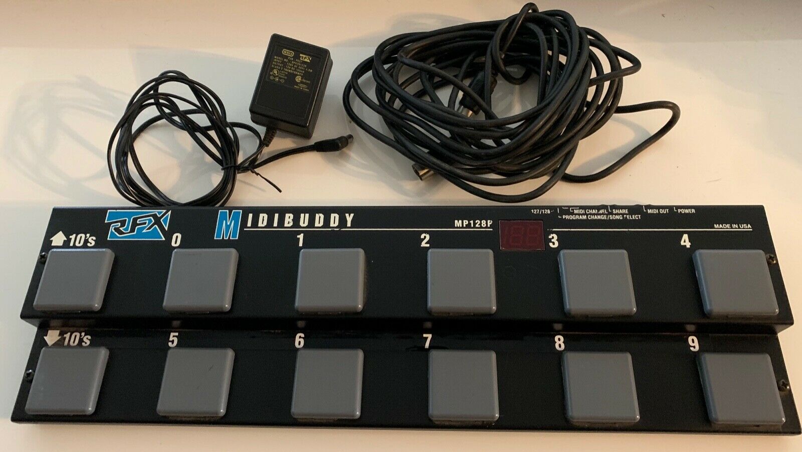 Rolls Rfx Midibuddy MP128P Midi Pedal Controller Used-Great Condition - Fresh Stock Dated December 2025