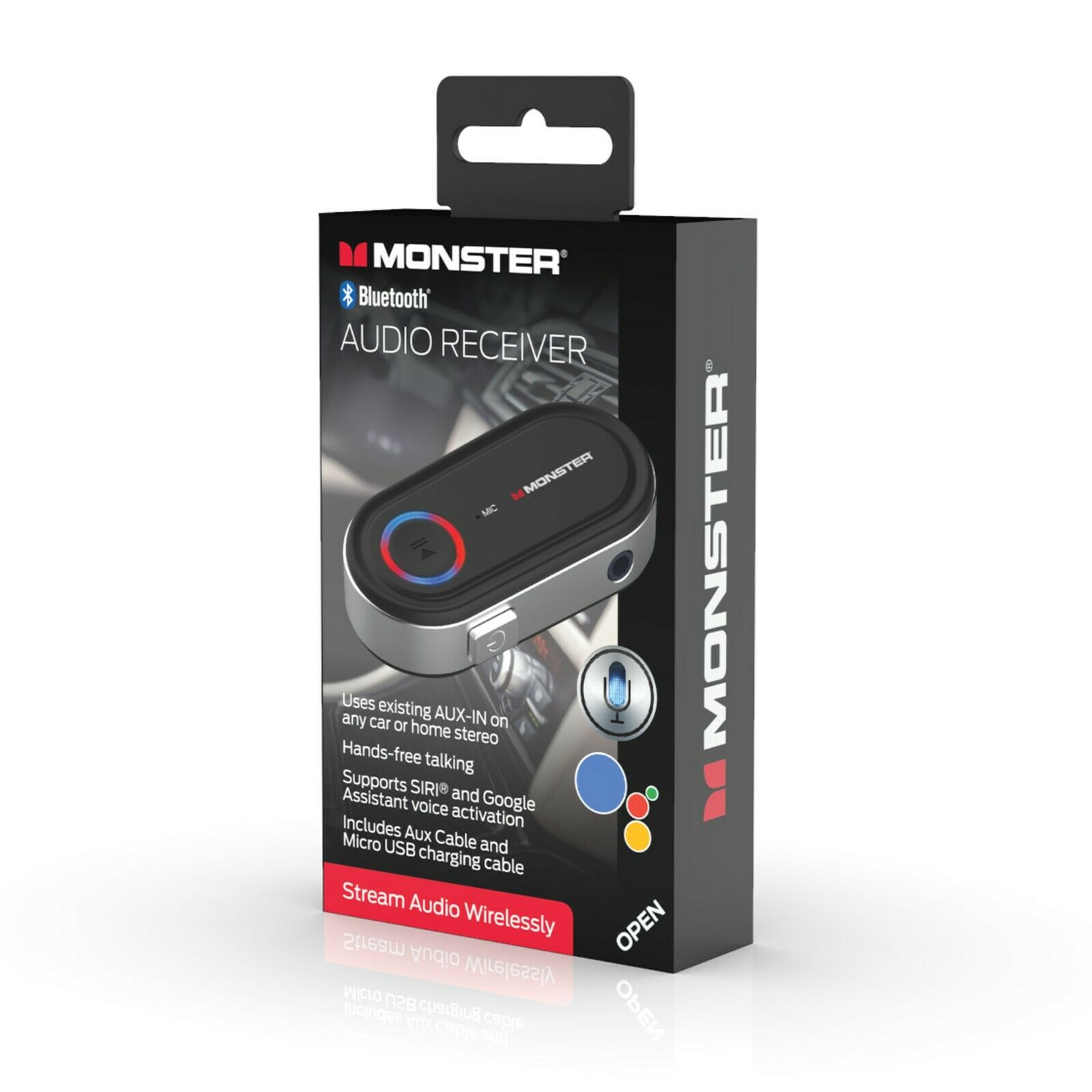 Monster Bluetooth Receiver to 3.5mm Audio Jack - Stream Bluetooth to Any Device - Fresh Stock Dated December 2025