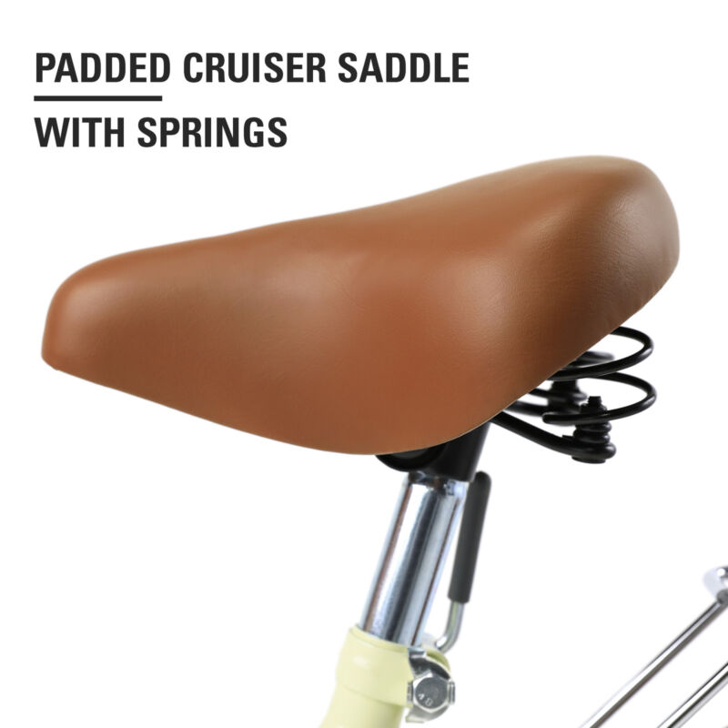 Beach Cruiser Bike 24 Inch Bicycle Step-through Frame Comfort Classic Ride - Fresh Stock Dated December 2025