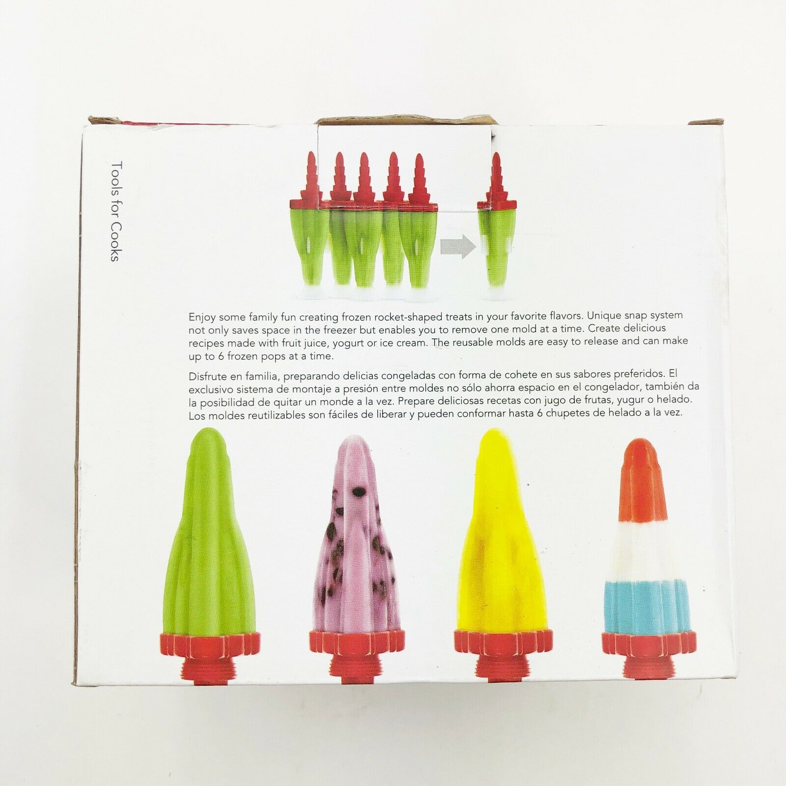 New CUISIPRO Popsicle Molds BPA FREE 6 Rocket Pop Frozen Treat EASY SNAP - Fresh Stock Dated February 2026