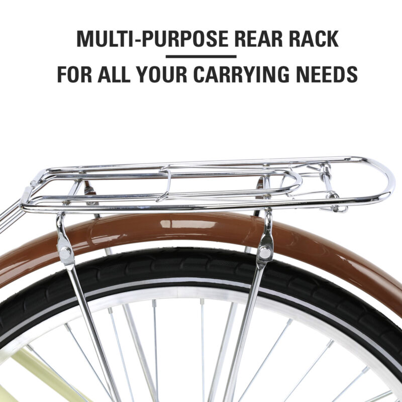 Beach Cruiser Bike 24 Inch Bicycle Step-through Frame Comfort Classic Ride - Fresh Stock Dated December 2025