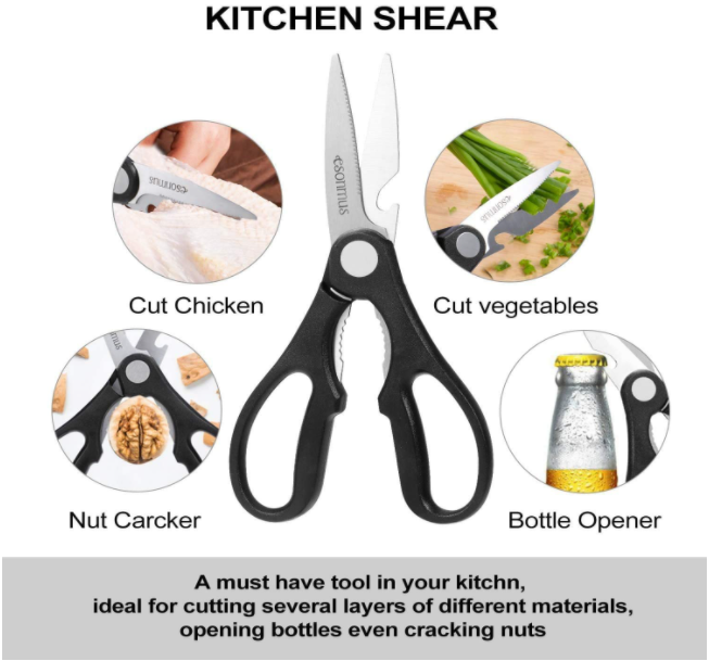 15-Piece German Stainless Steel Kitchen Knife Set with Wooden Block & Sharpener - Fresh Stock Dated January 2026