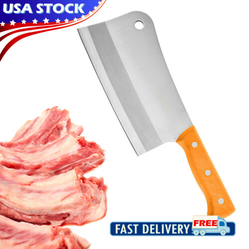 8'' Professional Kitchen Knife Cleaver Chopper Butcher Tool for Restaurant Cook - Fresh Stock Dated January 2026