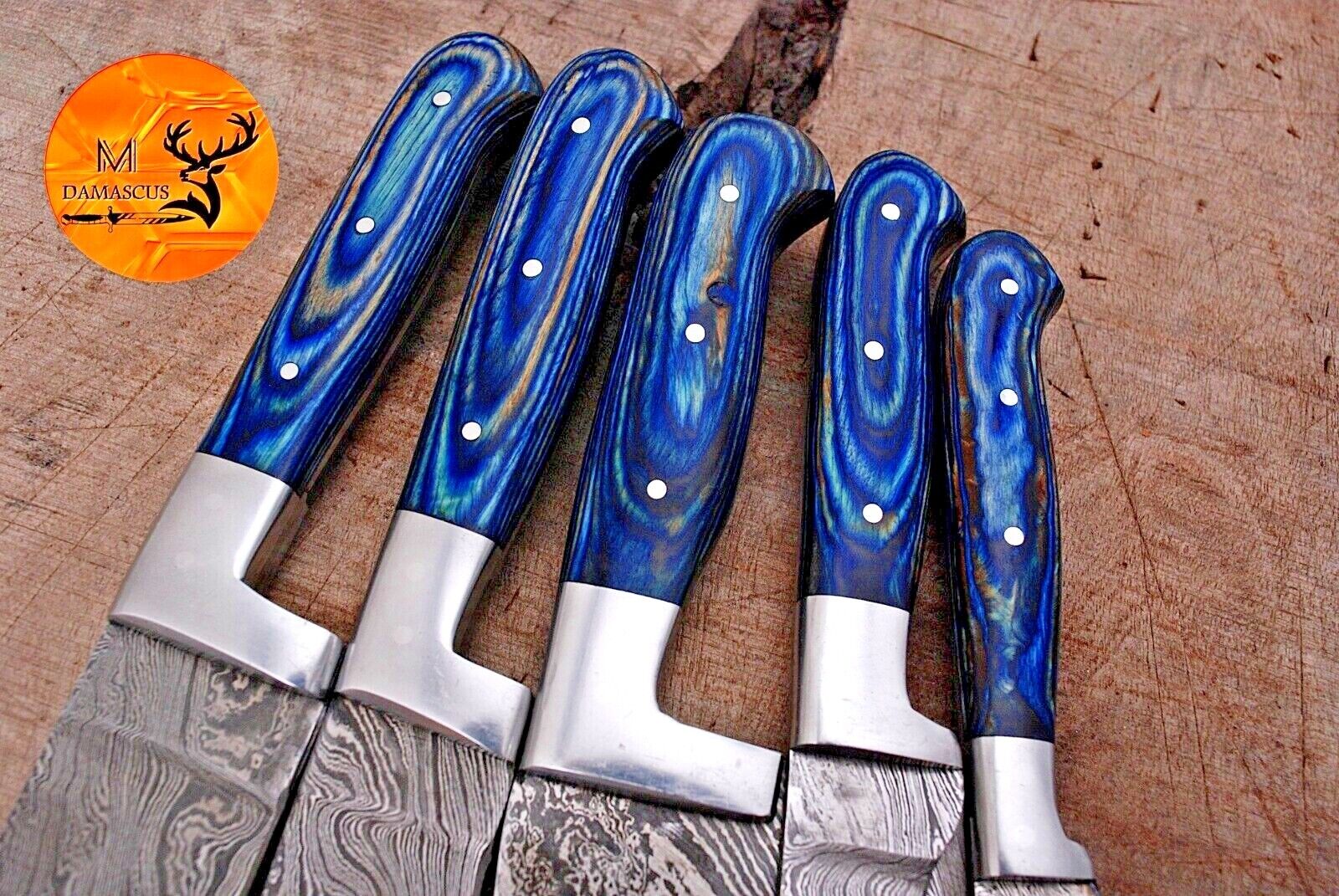 CUSTOM HANDMADE FORGED DAMASCUS STEEL CHEF'S KNIFE SET KITCHEN KNIFE - 1575 - Fresh Stock Dated February 2026