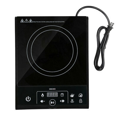 1800W Electric Single Induction Cooker Portable Burner Cooktop Digital Hot Plate - Fresh Stock Dated January 2026