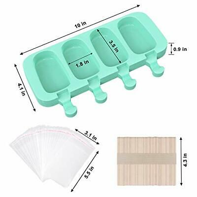 Ouddy 2 PackUpgraded Large Popsicle Molds 4 Cavities Ice Pop Molds & Homemade... - Fresh Stock Dated February 2026
