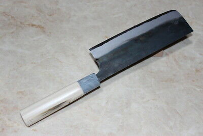 Japanese Kurouchi Nakiri knife white 1 steel 165 mm magnolia handle Tsukasa - Fresh Stock Dated January 2026