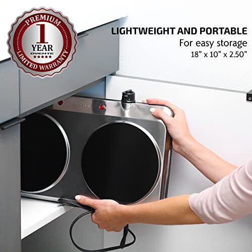 Infrared Electric Burner Hot Double Ceramic Plate Cooktop Cooking Glass Dual - Fresh Stock Dated February 2026