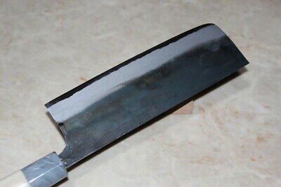 Japanese Kurouchi Nakiri knife white 1 steel 165 mm magnolia handle Tsukasa - Fresh Stock Dated January 2026