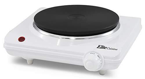 Elite ESB-301F Countertop Single Cast Iron Burner 1000 Watts Hot Plate Temper... - Fresh Stock Dated February 2026