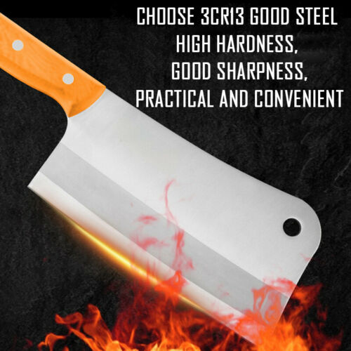 8'' Professional Kitchen Knife Cleaver Chopper Butcher Tool for Restaurant Cook - Fresh Stock Dated January 2026