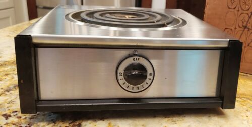 NOS NEW Vintage Portable Grants Electric Table Range Hot Plate Chrome  1970's - Fresh Stock Dated February 2026