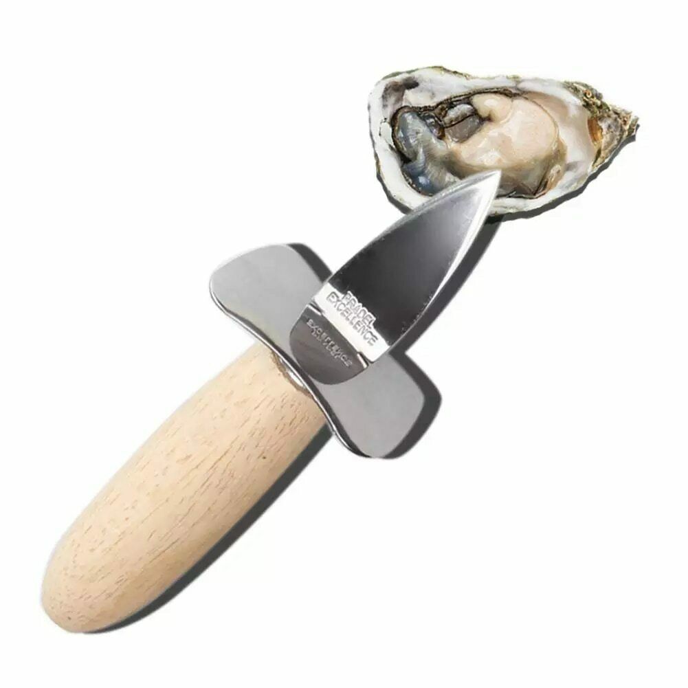 Oyster Knife Opener Stainless Steel Shucker Scallop Shellfish Shucking Tool - Fresh Stock Dated January 2026