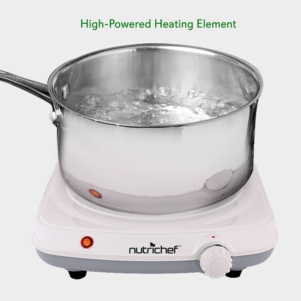 NutriChef Buffet Hot Plate Electric Countertop Burner | Adjustable Temperature - Fresh Stock Dated February 2026