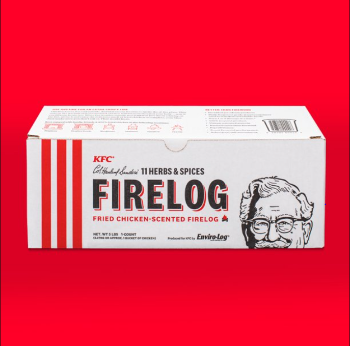 KFC FIRE LOG 11 HERBS AND SPICES ENVIRO-LOG KFC SCENT FIRELOG FREE SHIPPING - Fresh Stock Dated January 2026