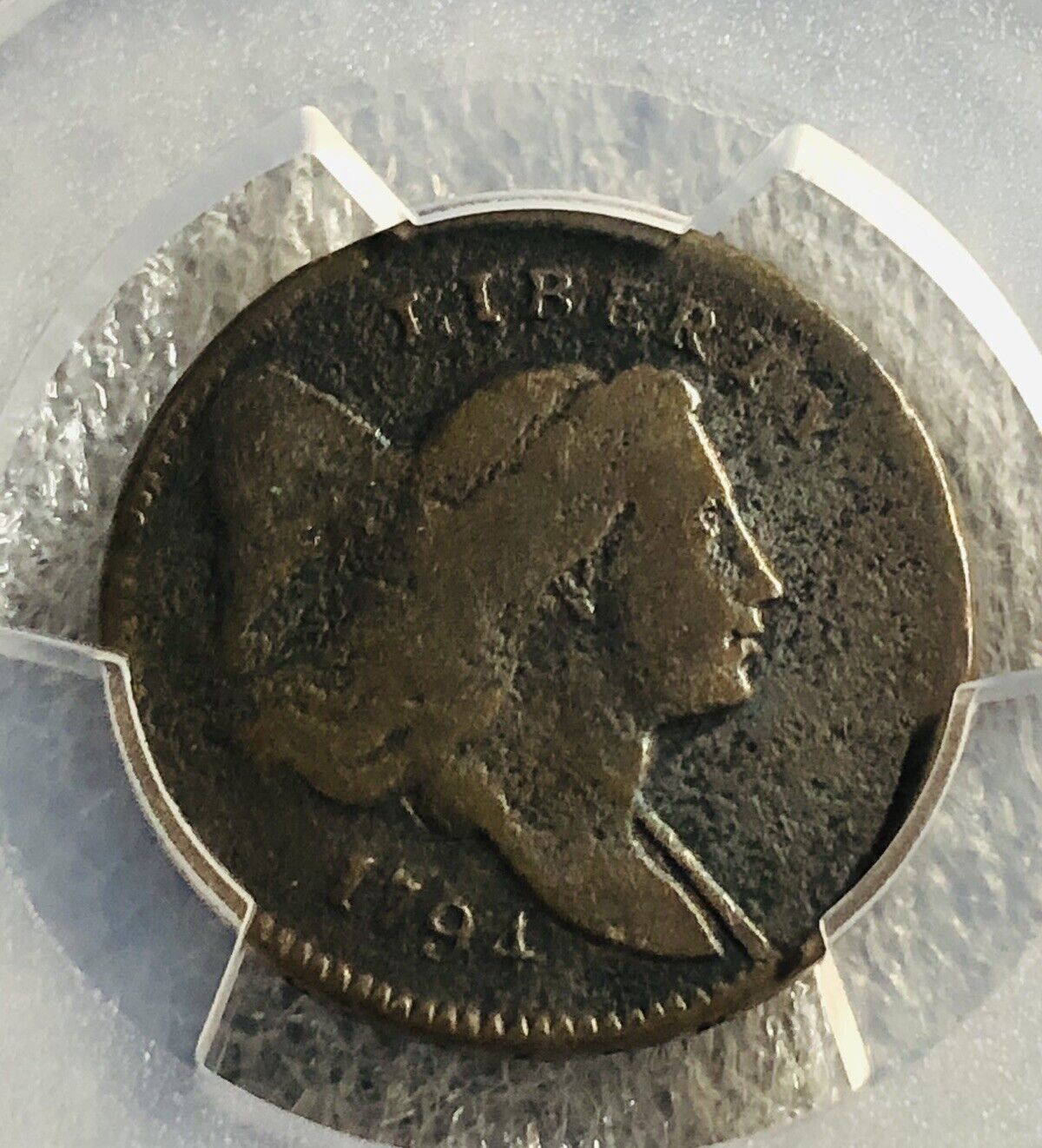 1794 Liberty Cap Half Cent PCGS NOT CLEANED GREAT ORIGINAL COLOR FINE Details - Fresh Stock Dated December 2025