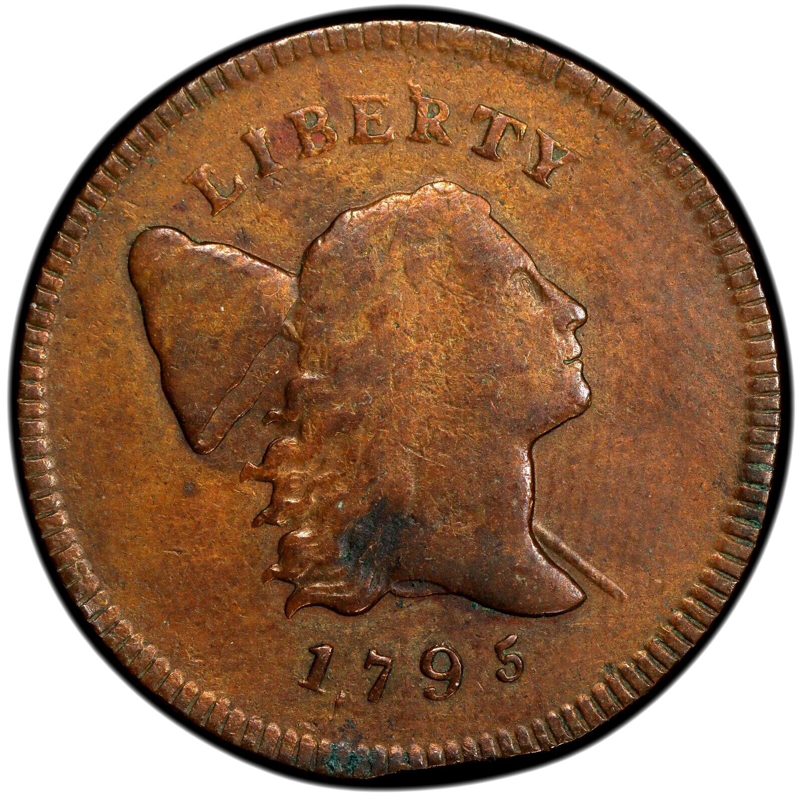 1795 HALF CENT ✪ PCGS F-15 ✪ 1/2C PLAIN EDGE PUNCTUATED DATE FINE ◢TRUSTED◣ - Fresh Stock Dated December 2025