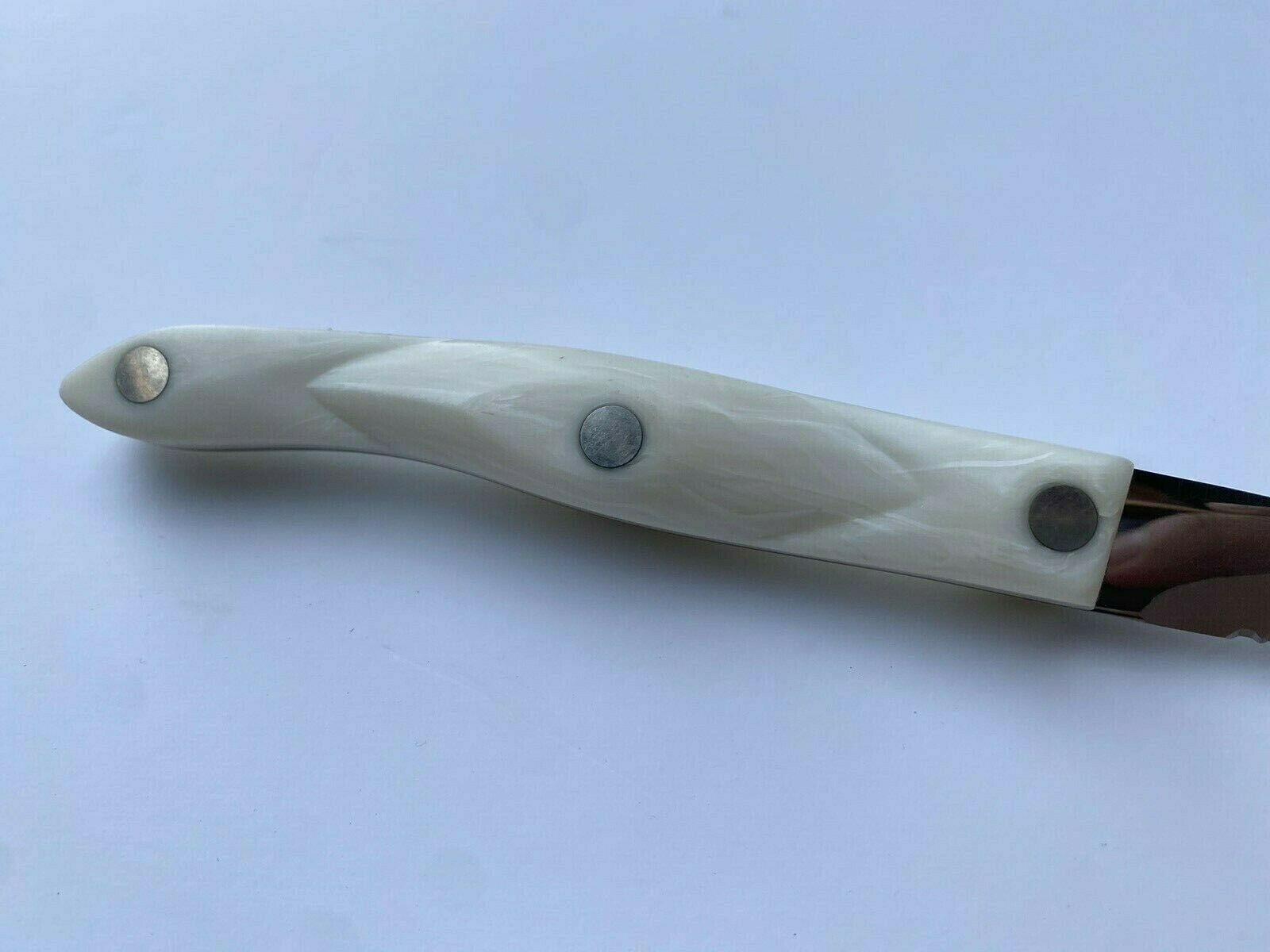 Cutco No. 1721 Trimmer Serrated Knife Pearl White Handle - USA - Fresh Stock Dated January 2026