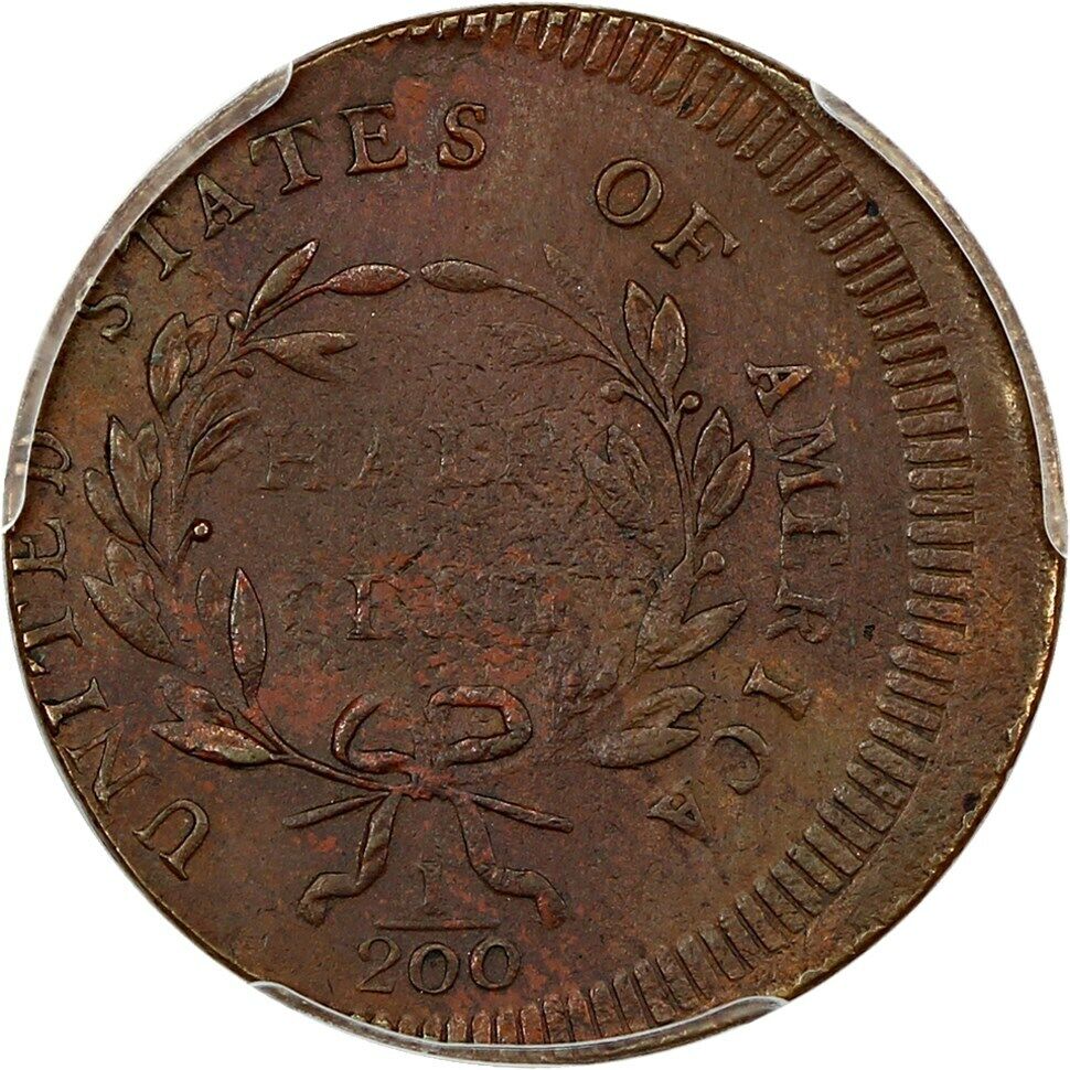 1795 PE, Punctuated Date 1/2c PCGS AU55 (C-4, Struck 5% Off Center) D.L. Hansen - Fresh Stock Dated December 2025