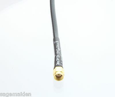 3FT US Made RG58 RP-SMA Male to RP-SMA Female bulkhead Coaxial Cable - Fresh Stock Dated December 2025