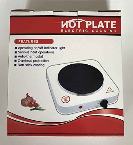 Electric Hot Burner Single Burner Hot Plate Electric Temperature Control White - Fresh Stock Dated February 2026