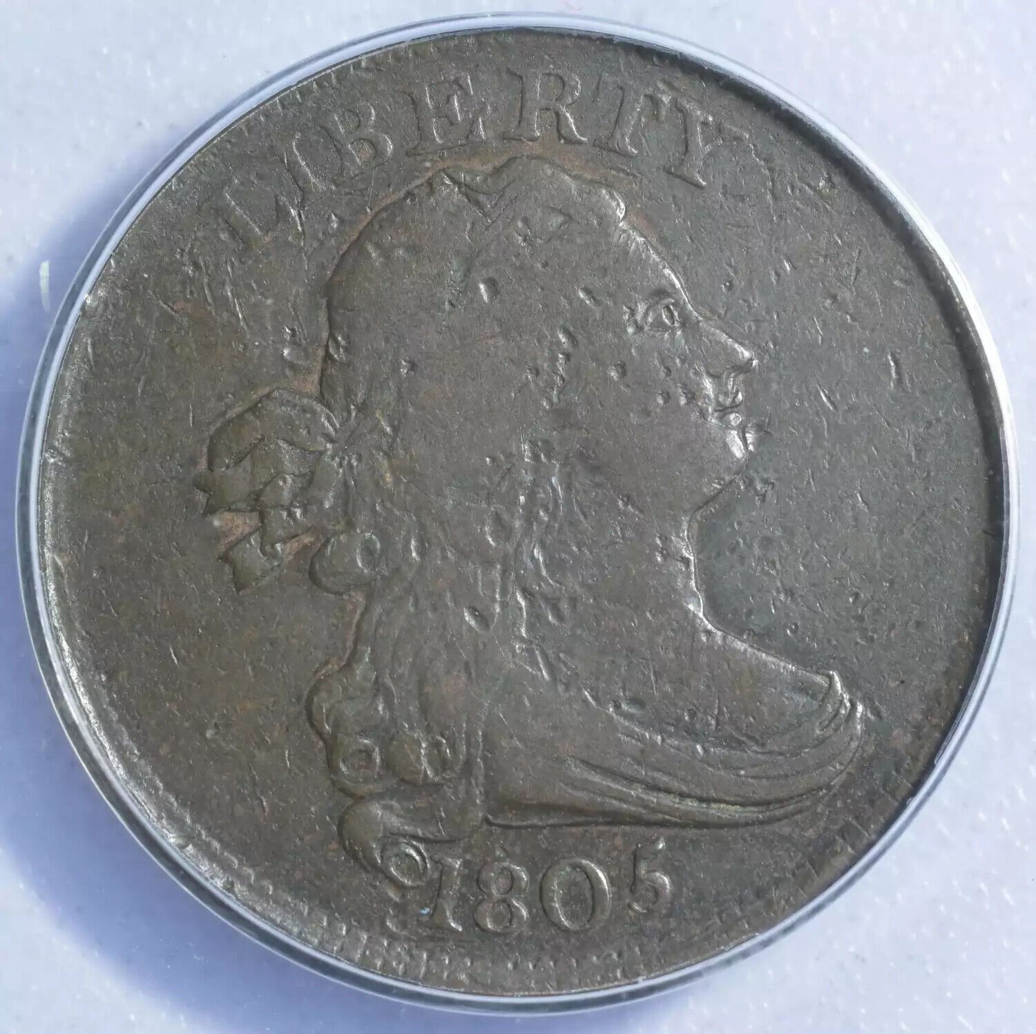 1805 P Half Cent ANACS VF-20 DAMAGED - Fresh Stock Dated December 2025