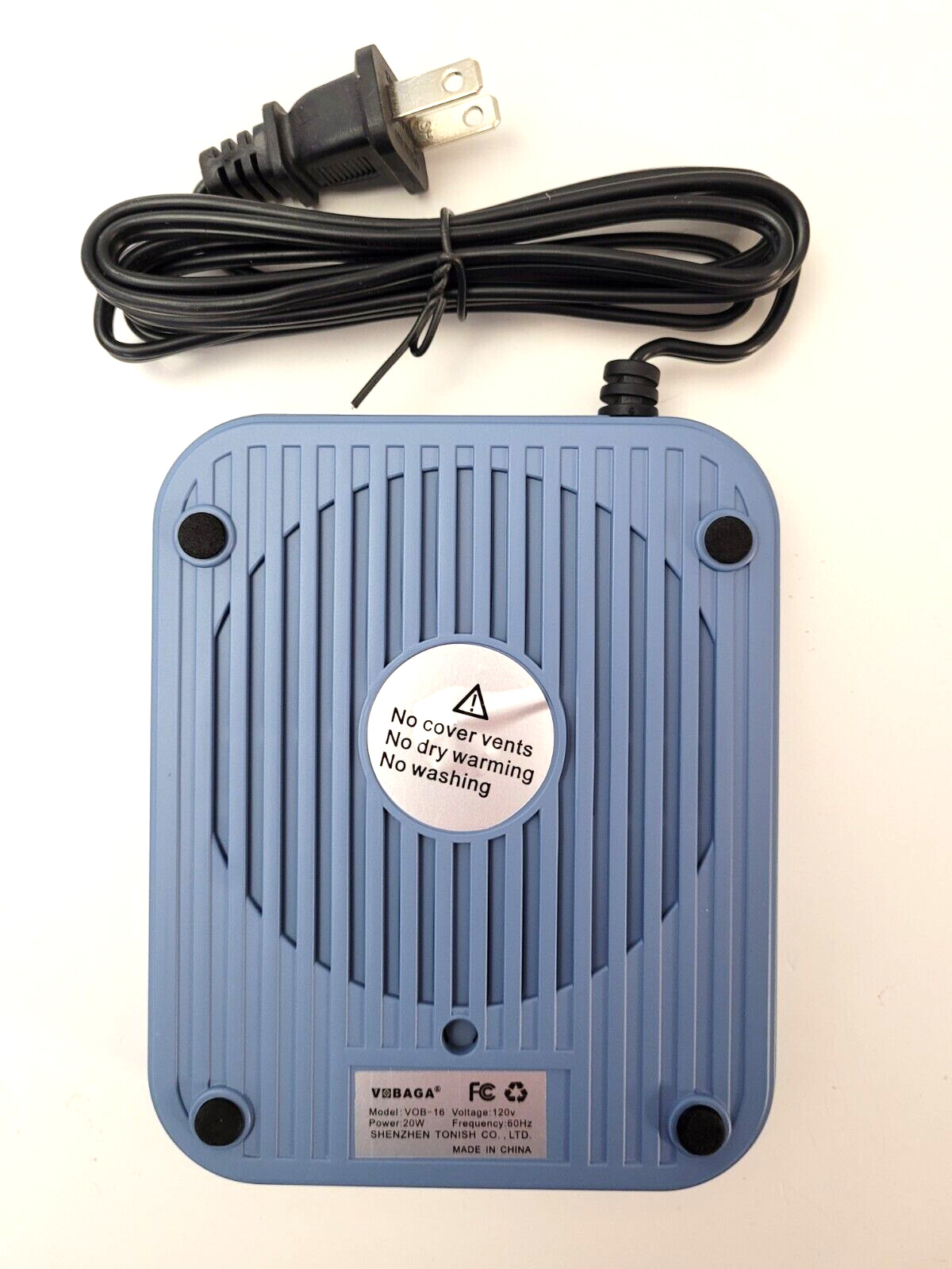 VOBAGA COFFEE WARMER ELECTRIC MUG WARMER LIGHT BLUE NEW IN OPEN BOX - Fresh Stock Dated February 2026