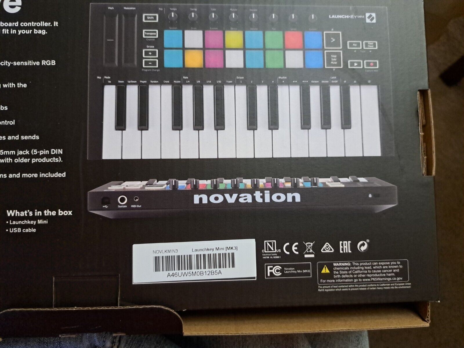 Novation Launchkey Mini Mk3 25 Mini-key Midi Keyboard Controller - Fresh Stock Dated December 2025
