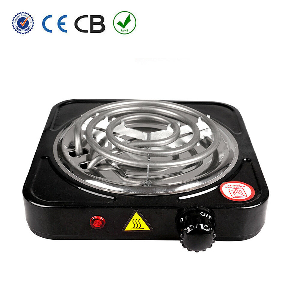 Portable Electric Single Burner Hot Plate Cooktop RV Dorm Countertop Stove 1000W - Fresh Stock Dated February 2026
