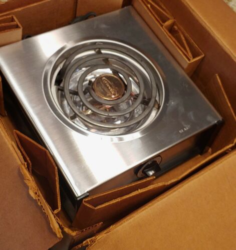 NOS NEW Vintage Portable Grants Electric Table Range Hot Plate Chrome  1970's - Fresh Stock Dated February 2026