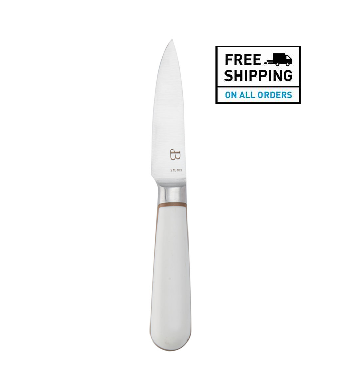 Beautiful 12-piece Kitchen Knife Block Set in White - Fresh Stock Dated January 2026