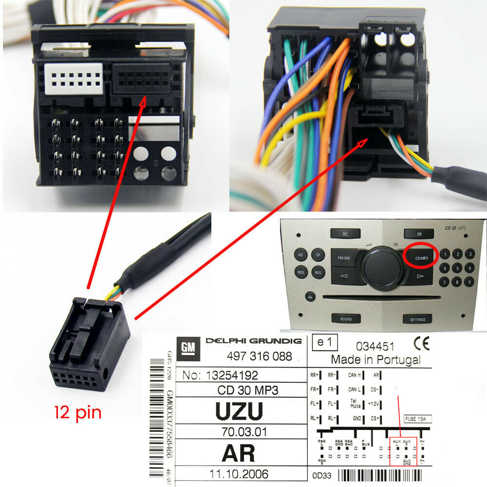 OPEL VAUHALL Tigra Zafira Astra CD30 A2DP AUX IN BLUETOOTH STEARMING INTERFACE - Fresh Stock Dated December 2025