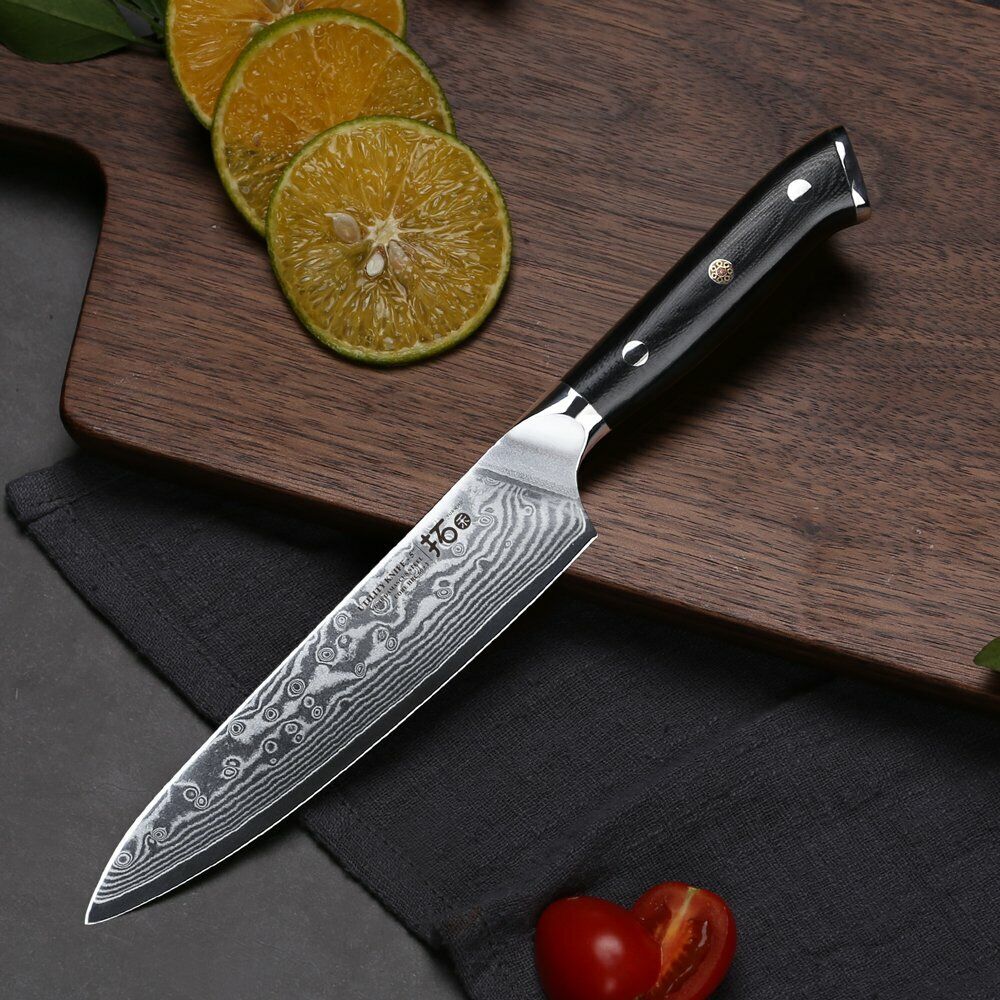 TURWHO 5inch Utility Knife Japanese VG10 Damascus Steel Kitchen Cooking Knife - Fresh Stock Dated February 2026