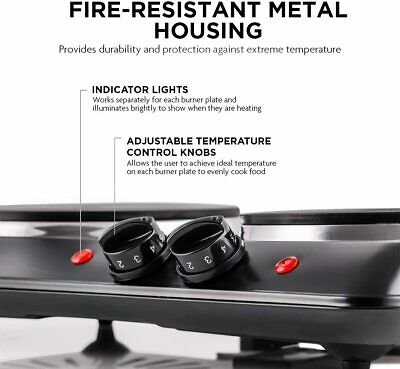 Estufa Electrica Cocina Portatil De 2 Hornillas Para Casa Apartamento Campamento - Fresh Stock Dated February 2026