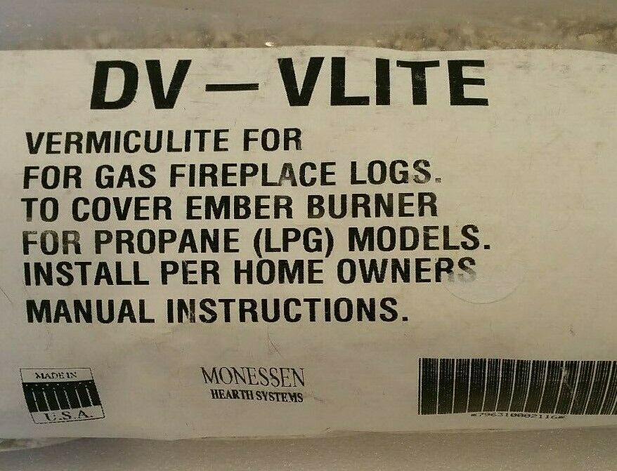 Vermiculite Lightweight Fireplace Material for Vented Gas Logs 10.5 and 6 oz Bag - Fresh Stock Dated January 2026