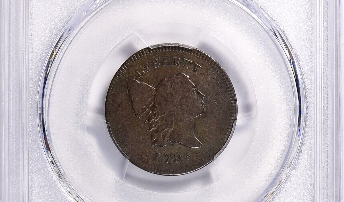1795 Plain Edge, No Pole Liberty Cap Copper Half Cent PCGS Genuine net VF30 - Fresh Stock Dated December 2025