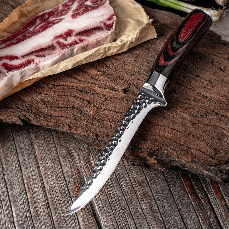 Hammer Forged Boning knife Meat Cleaver Chef cooking Sharp Kitchen knives tool - Fresh Stock Dated January 2026