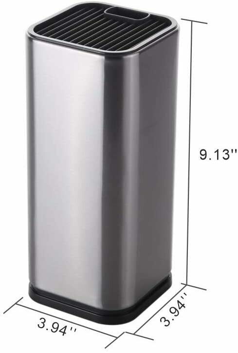 10 Pcs Kitchen Knife Set Stainless Steel Chef's Knives With Block And Sharpener - Fresh Stock Dated January 2026