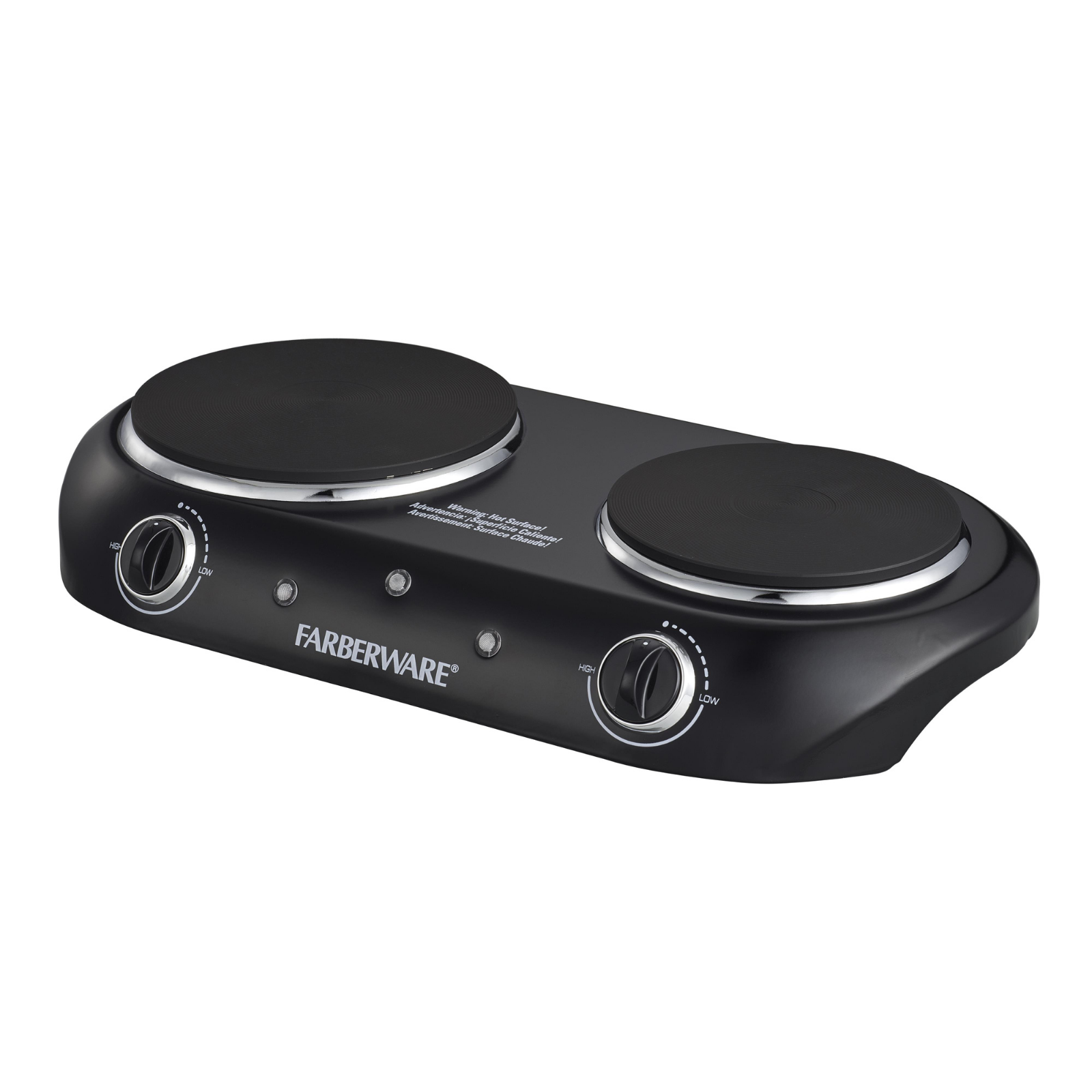 Black Double Burner Electric Cooktop 1800W Dual Controls Compact And Lightweight - Fresh Stock Dated February 2026