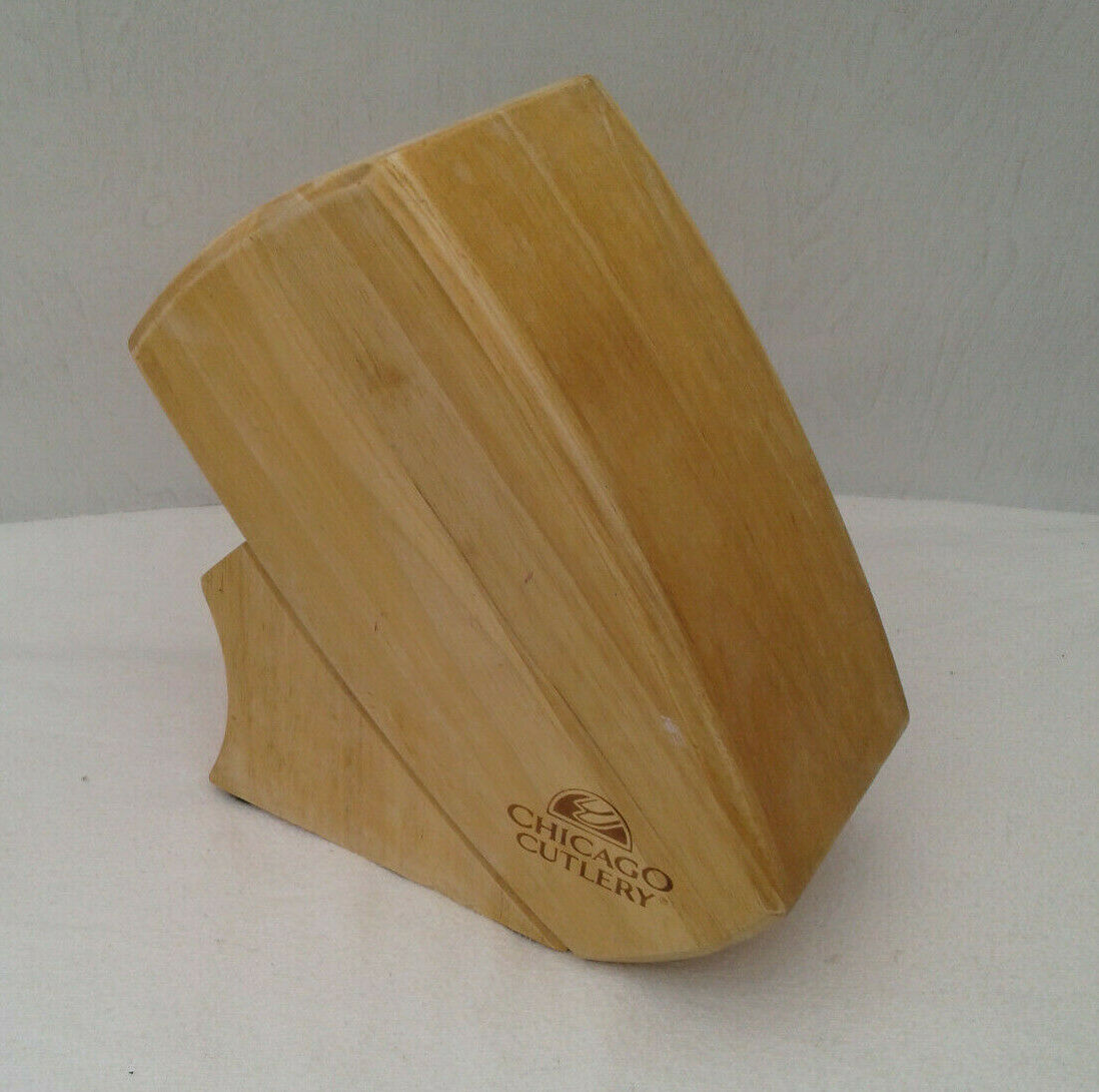 Chicago Cutlery Knife Set Block Only Wood Solid 11 Piece Set Hold Nice pre-owned - Fresh Stock Dated January 2026