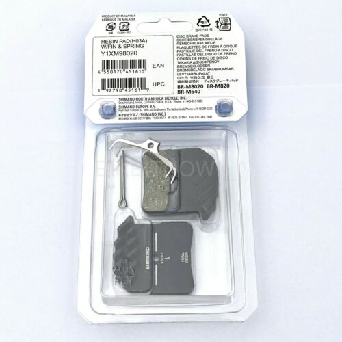 Shimano H03A Resin Disc Brake Pads w/ Ice-Tech Fin fits BR-M8020/M820 as H01A - Fresh Stock Dated December 2025