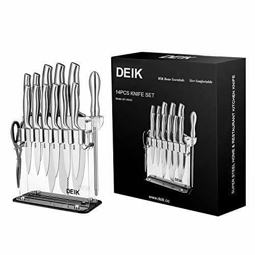 DEIK Knife Set High Carbon Stainless Steel Kitchen Knife Set 14 PCS, Super Sharp - Fresh Stock Dated January 2026