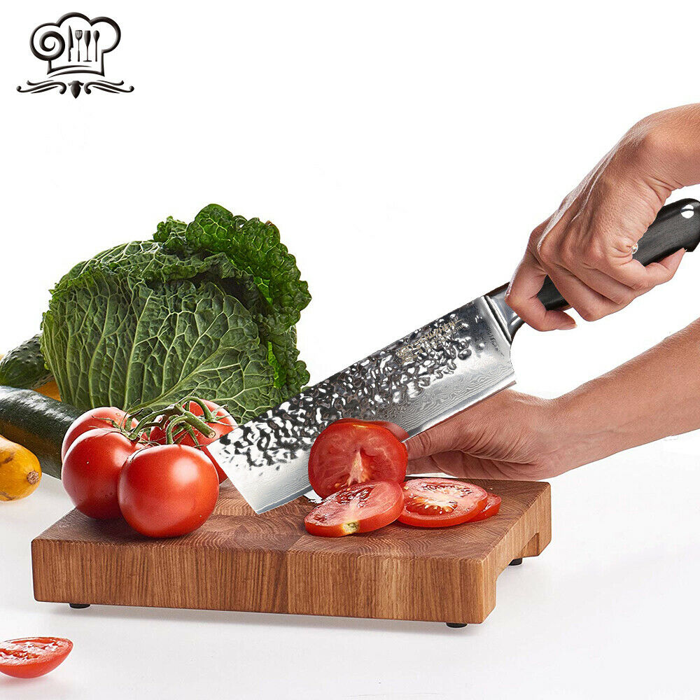 Nakiri Knife kitchen Pro Japanese Damascus 6.5 inch Chef Knives for Slicing - Fresh Stock Dated January 2026