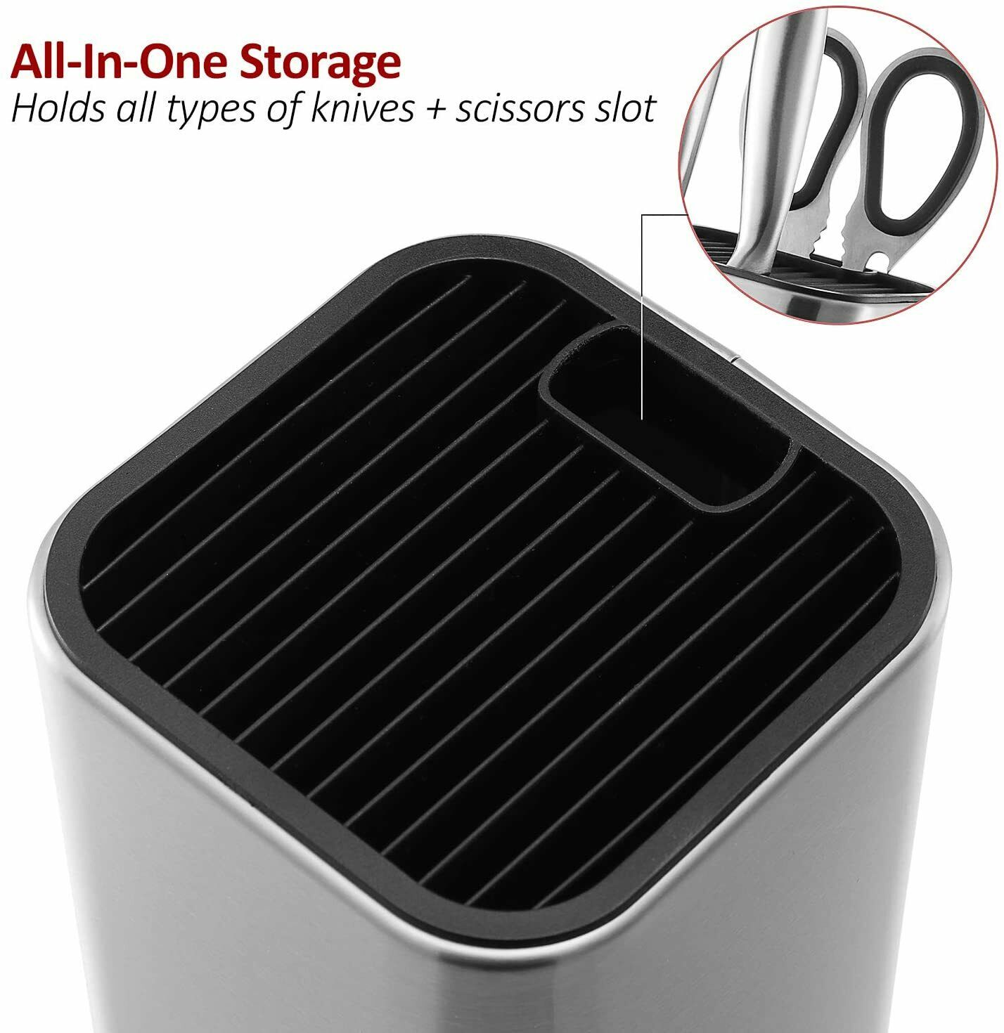 10 Pcs Kitchen Knife Set Stainless Steel Chef's Knives With Block And Sharpener - Fresh Stock Dated January 2026