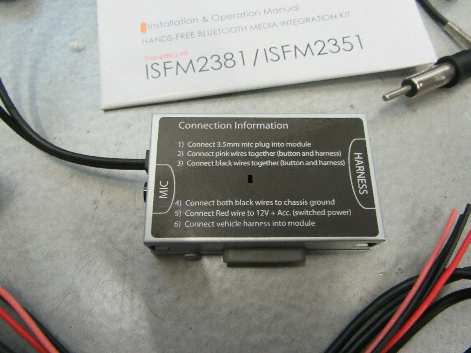 iSimple ISFM2351 Bluetooth Enabled Install Kit FM Transmitter Hardwired - Fresh Stock Dated December 2025