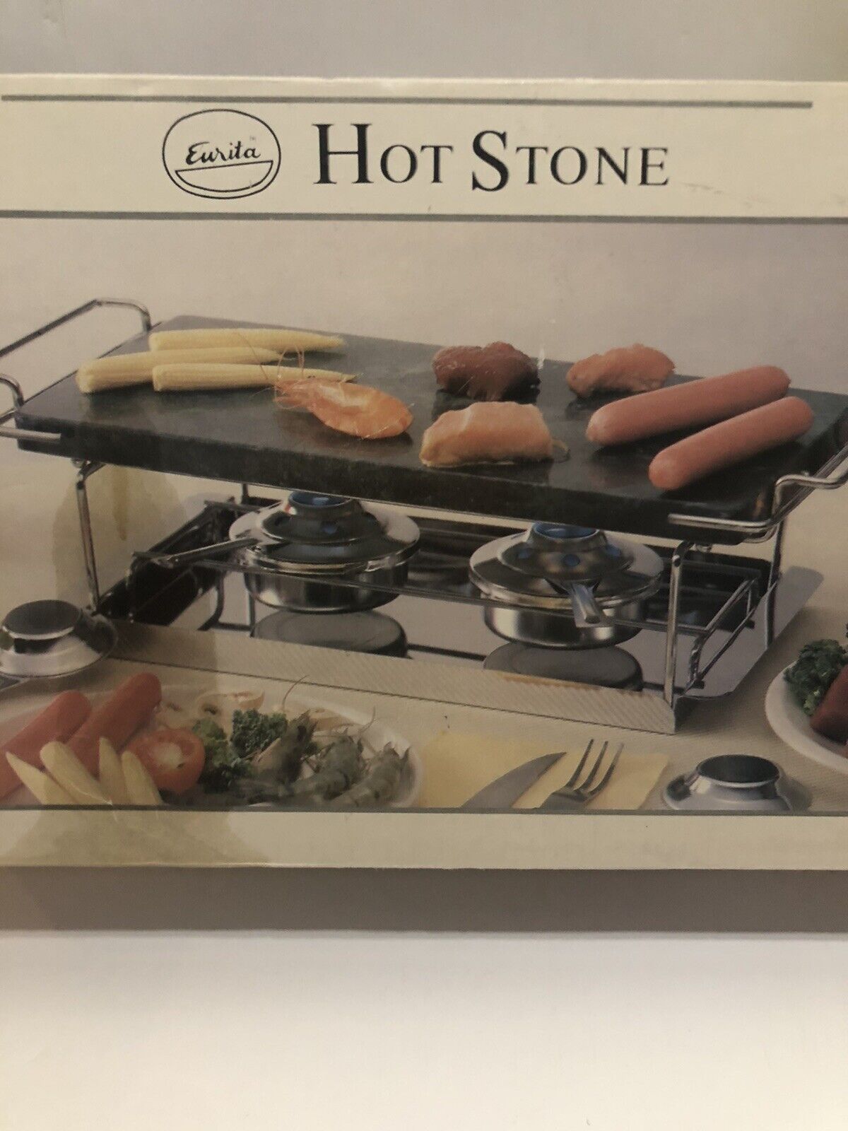 EURITA HOT STONE  GRILL - TABLE TOP-NEW IN BOX! Cooking Stone Grill - Fresh Stock Dated February 2026