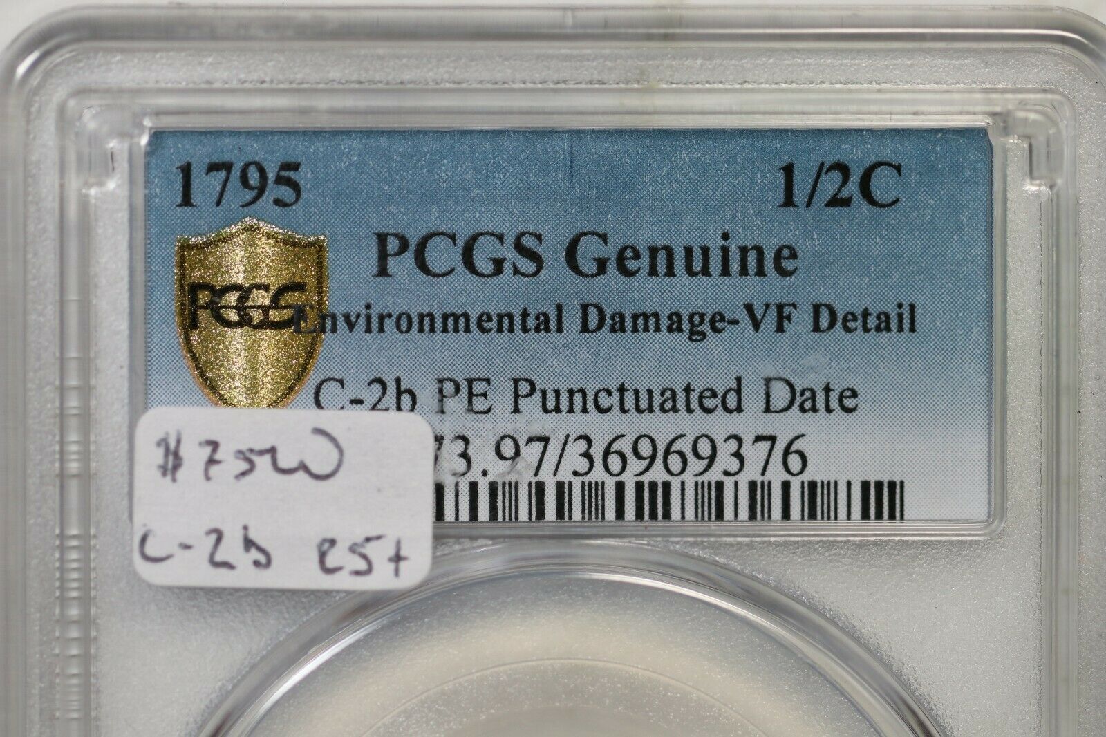 1795 C-2b R-5+ PCGS VF Details Punctuated Date Liberty Cap Half Cent Coin 1/2c - Fresh Stock Dated December 2025