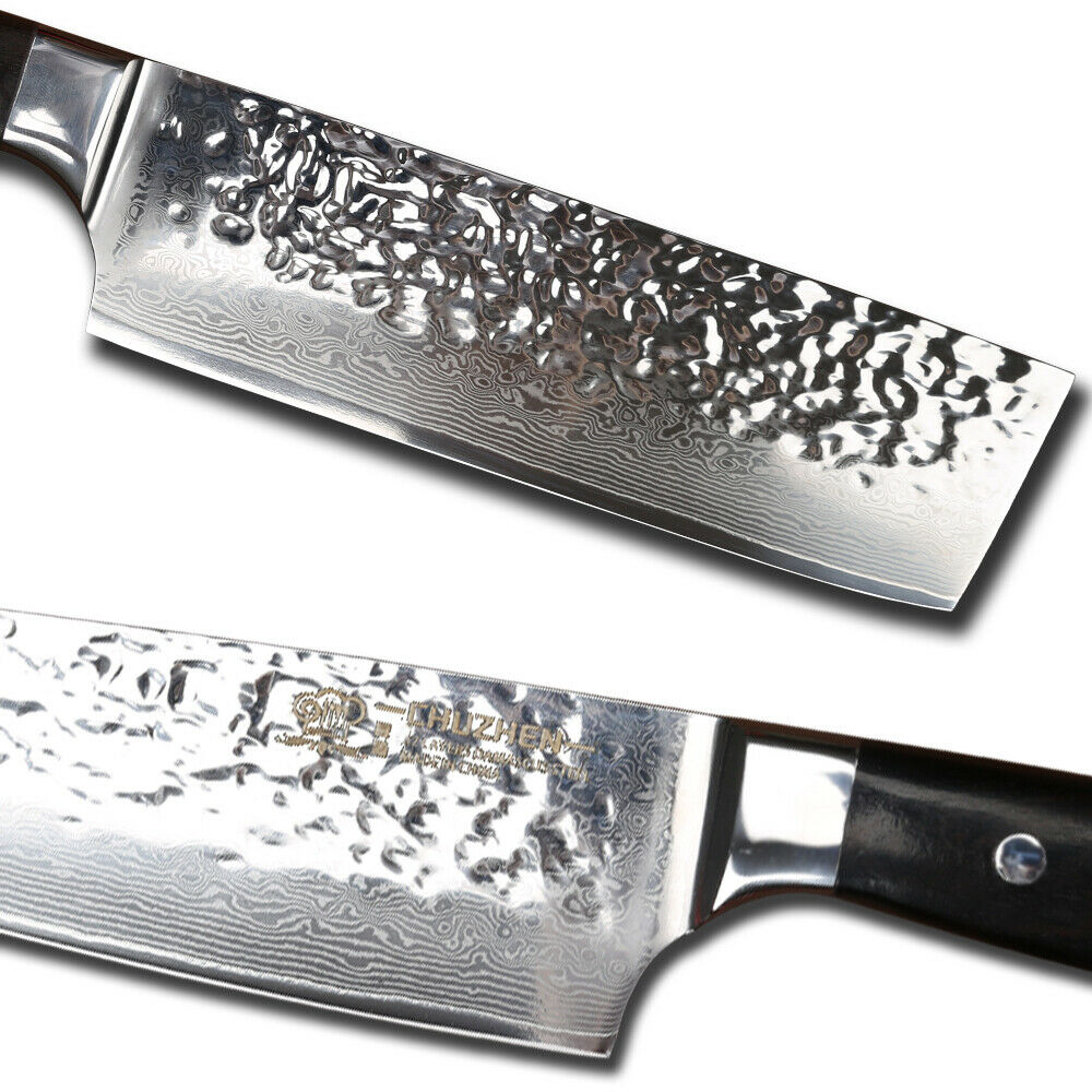 Nakiri Knife kitchen Pro Japanese Damascus 6.5 inch Chef Knives for Slicing - Fresh Stock Dated January 2026