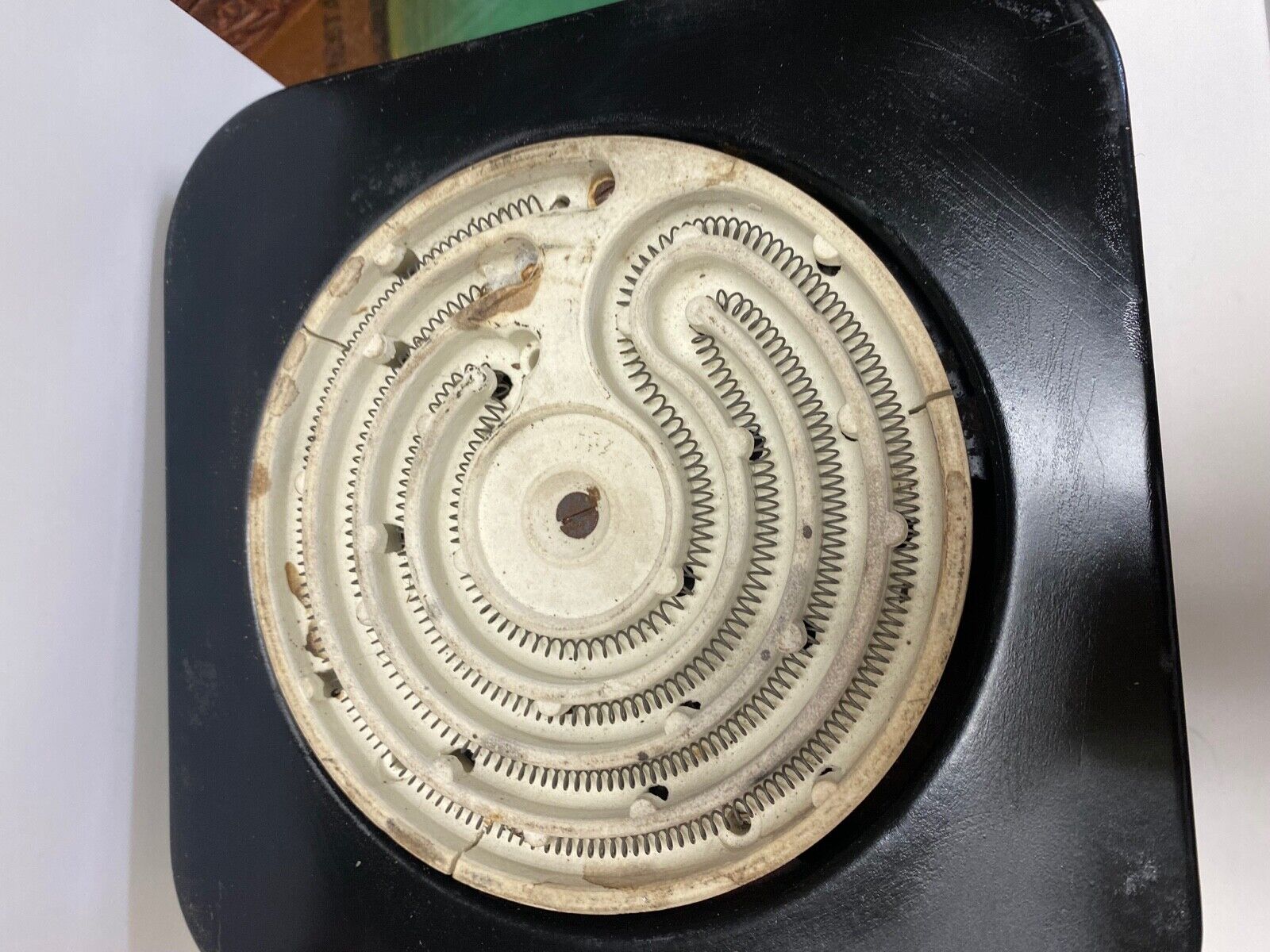 Antique Art Deco Green Hot Plate Warmer Camping Single Burner Vintage - Fresh Stock Dated February 2026